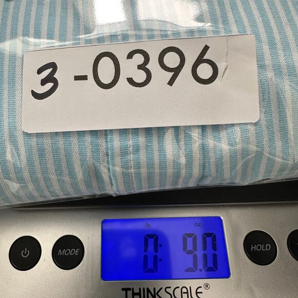 Jones New York Button Down Shirt Large Blue White Stripe Beachy Preppy Coastal - Picture 8 of 8